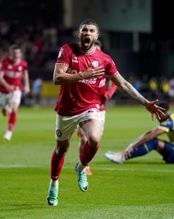 Nahki Wells celebrating a goal.