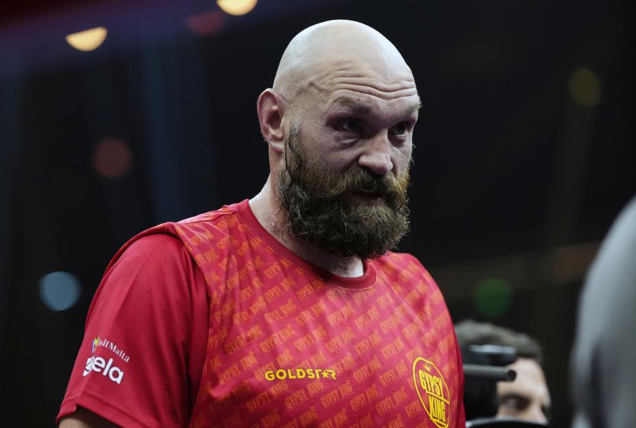 Tyson Fury after a boxing match.