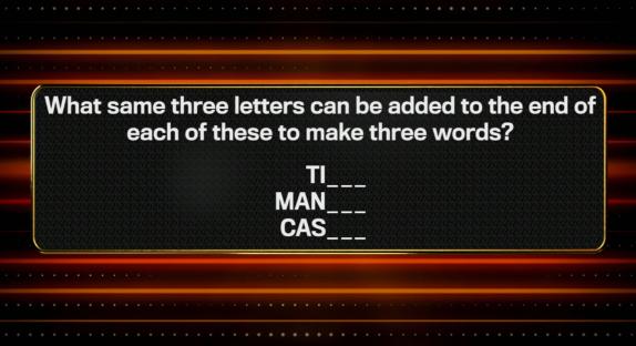 The 1% Club players struggle with tough letters question – but could you work out the correct combination?