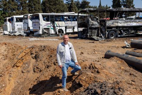 Chilling vid shows Israeli school bus blown to bits by Iranian missile in madcap Ayatollah’s death-throw retaliation