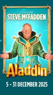 Steve McFadden as Aladdin in a theatrical production.