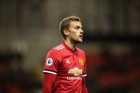 James Wilson of Manchester United in a soccer match.