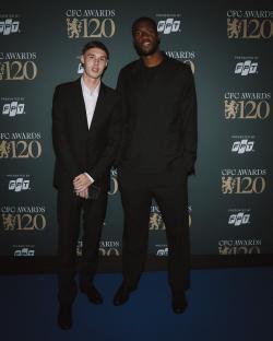 Cole Palmer and Tosin Adarabioyo at the Chelsea awards.