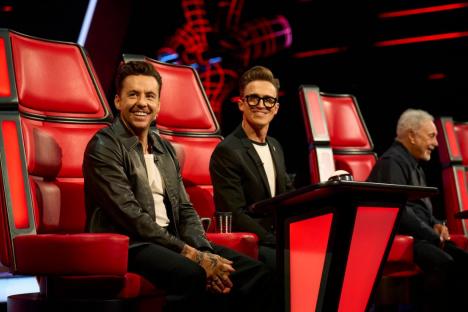Danny Jones and Tom Fletcher on The Voice UK.