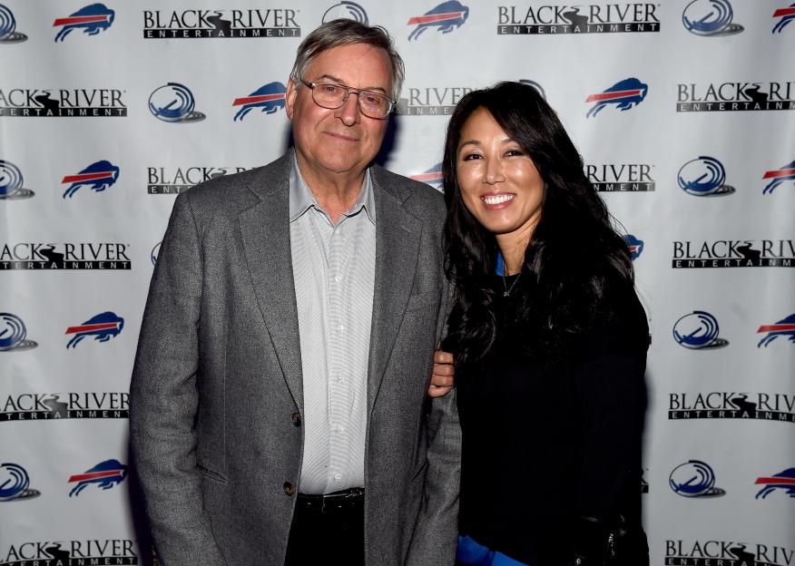 NASHVILLE, TN - OCTOBER 10: Terry Pegula and Kim Pegula celebrate with Black River Entertainment, Pegula Sports & Entertainment, and The Buffalo Bills at Black River Studios on October 10, 2015 in Nashville, Tennessee. (Photo by Rick Diamond/Getty Images For black River)