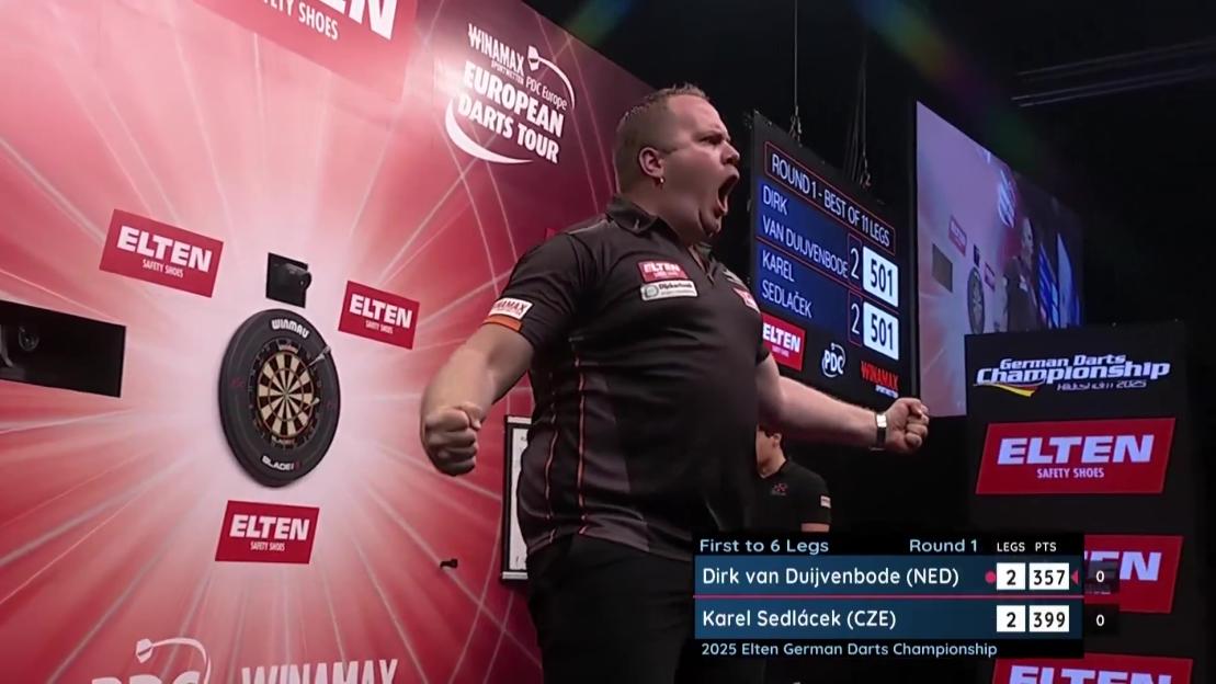 The Dutchman shows his passion in front of the wild crowd