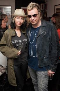 Natalie Appleton and Liam Howlett at an exhibition.