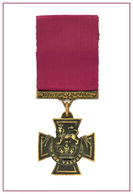 Victoria Cross medal awarded for conspicuous valour.