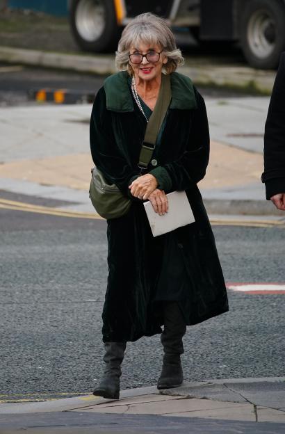 Sue Johnston at Dean Sullivan's funeral.