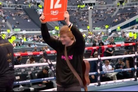 Fans baffled ‘Ed Sheeran’ enters boxing ring before fight is over and ‘Hannibal Lecter’ watches on at Eubank Jr vs Benn