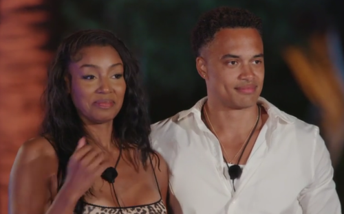 Screenshot of a man and woman.
