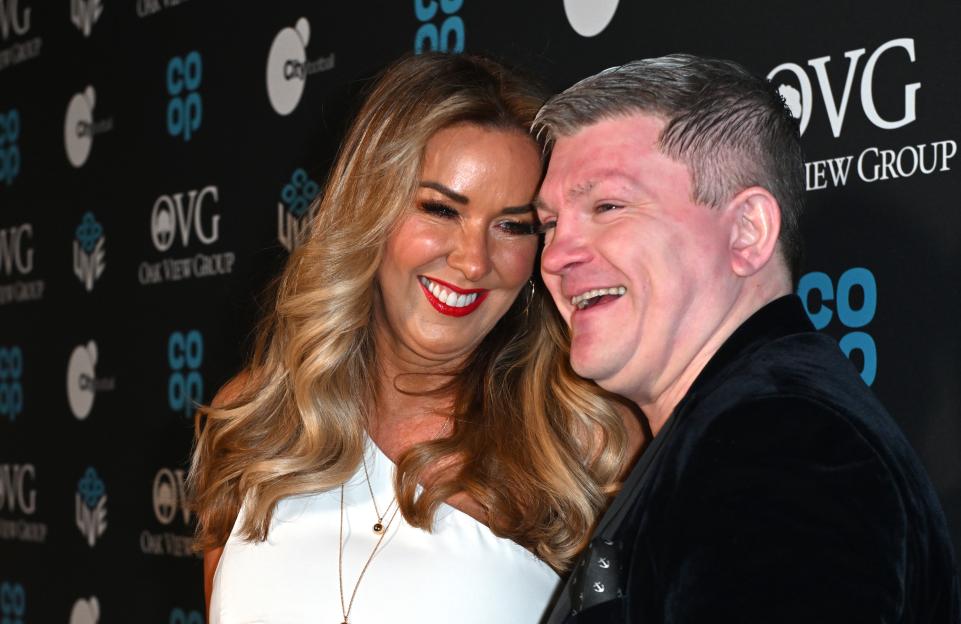 Ricky Hatton and Claire Sweeney at the Co-op Live welcome ceremony.