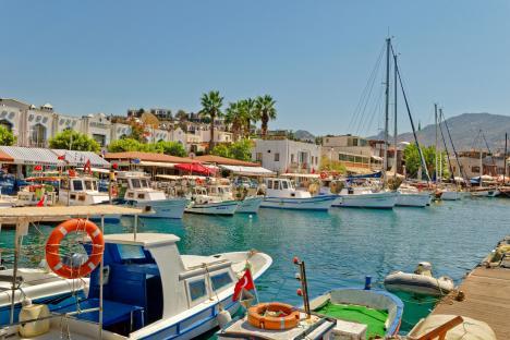 KCNFG6 Small harbour of Yalikavak on the Bodrum peninsula, Mugla, Turkey.