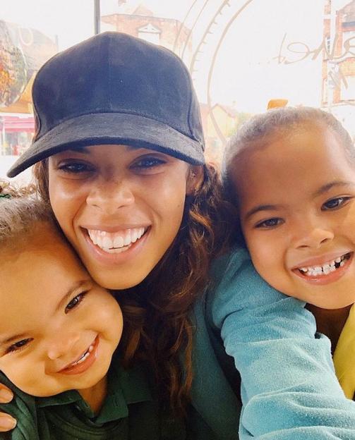 Rochelle Humes with her two daughters.