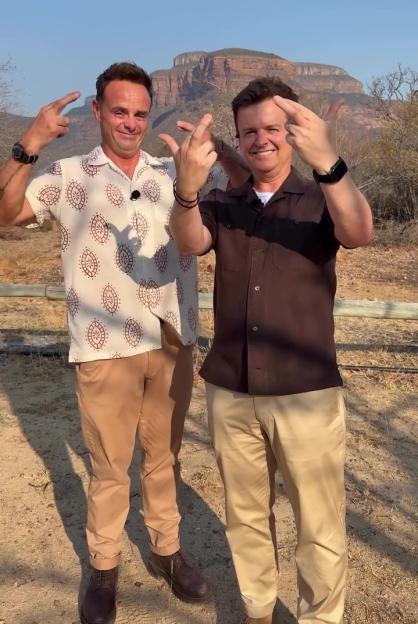 Ant and Dec in South Africa filming.