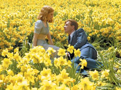 Ewan McGregor and Alison Lohman in a field of daffodils from the film *Big Fish*.