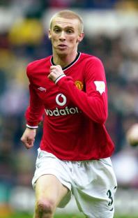 Photo of Luke Chadwick, a Manchester United soccer player.