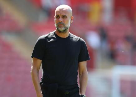 Pep Guardiola, Manchester City head coach, at a Premier League match.