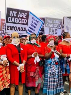 Again women protest in Rivers, demand end to emergency rule, sack of CP