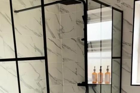 I live in a council home but nobody can tell as it’s glam – I love marble tiles & people say my windows are the giveaway