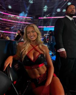 Ring card model at Jake Paul vs. Mike Tyson boxing match.