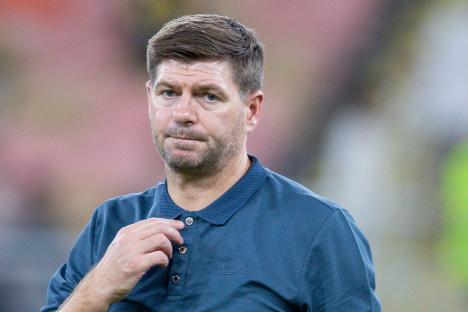 An image collage containing 1 images, Image 1 shows Steven Gerrard, head coach of Al-Ettifaq, at a Saudi Pro League match