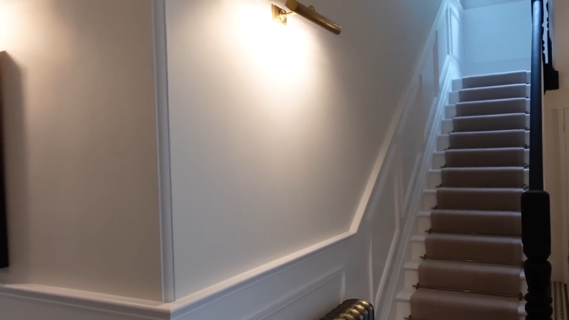Staircase and hallway in Molly-Mae Hague's house.