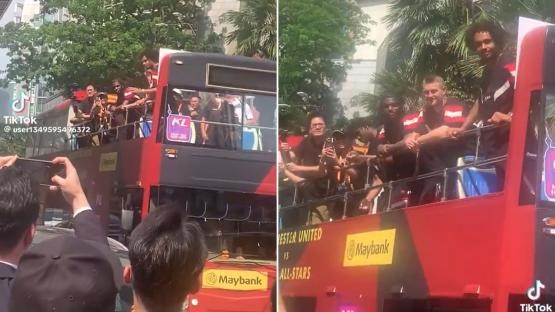 Glum Man Utd stars take part in humiliating ‘open-top bus parade’ with no trophy and hardly any fans