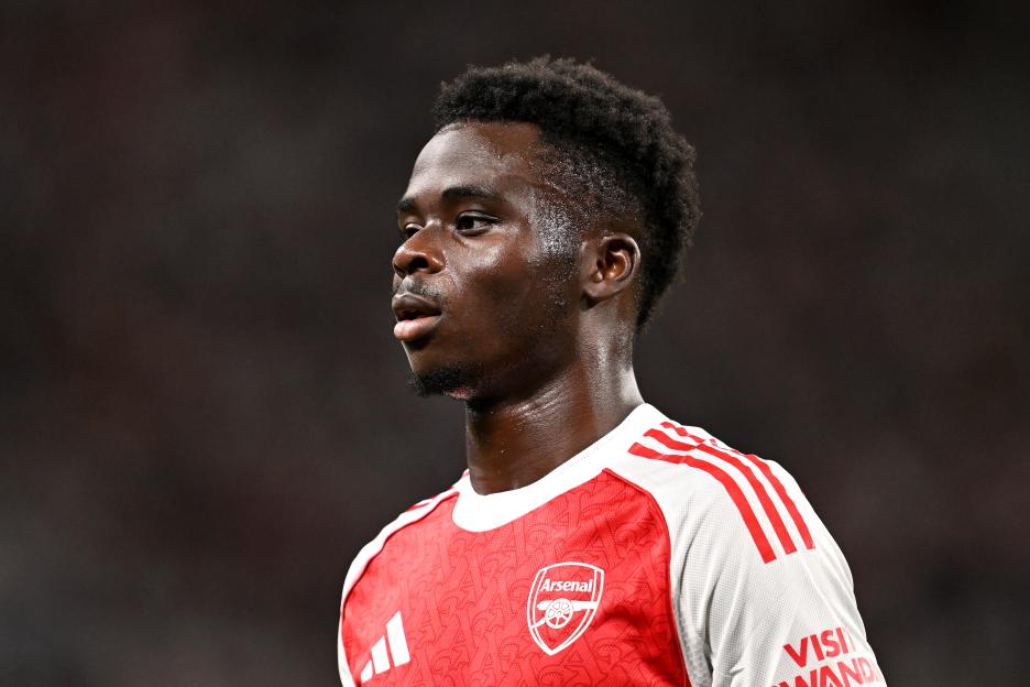 Bukayo Saka of Arsenal in a pre-season friendly match.