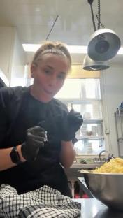 Melanie Blatt, a 90s pop legend, working in a pub kitchen.