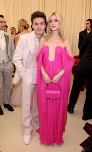 Brooklyn Beckham and Nicola Peltz Beckham at the 2022 Met Gala.