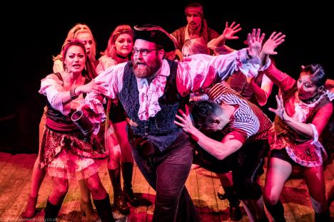 A theatrical performance of pirates.