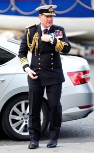 Admiral Sir Ben Key at a Royal National Lifeboat Institution service.