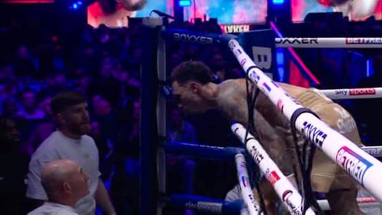 Ben Whittaker denies SPITTING at rival Liam Cameron’s trainer after all hell broke loose following stunning KO win