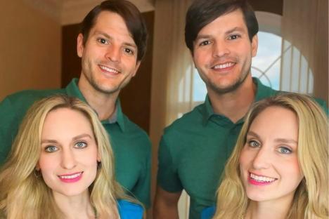 We’re twin sisters who married twin brothers – but people always make the same incorrect assumptions about our lives