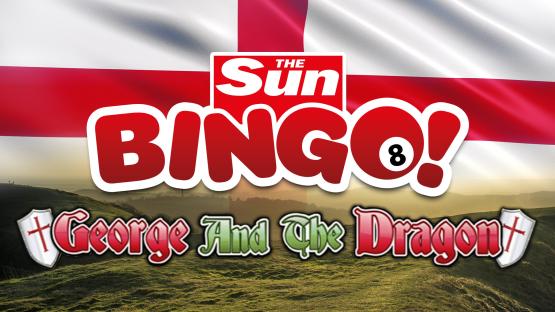 Celebrate St George’s Day with Sun Bingo’s themed slot and bingo session