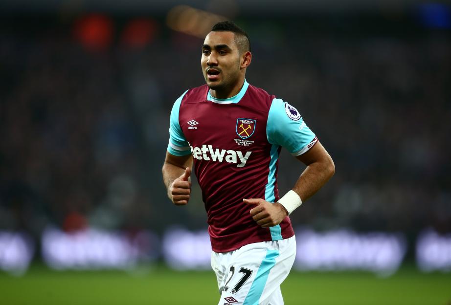 Dimitri Payet of West Ham United playing soccer.