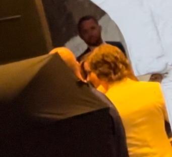 Tom Cruise and Ana de Armas at David Beckham's 50th birthday party.