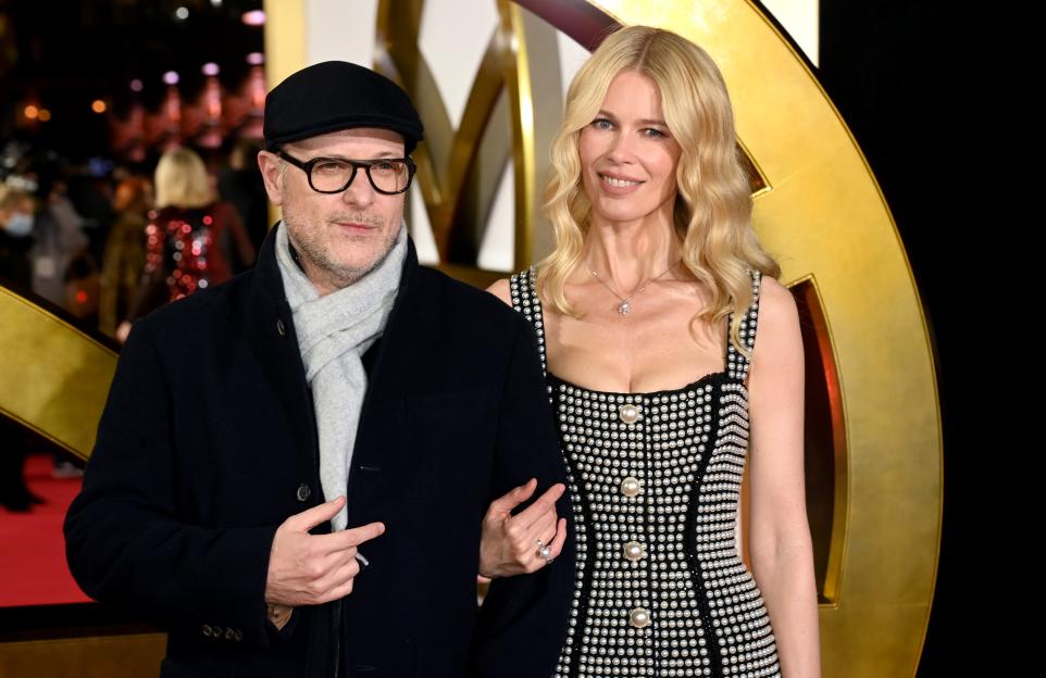 Matthew Vaughn and Claudia Schiffer attend "The King's Man" premiere.
