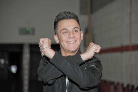 Danny Dearden, X Factor contestant, smiling.