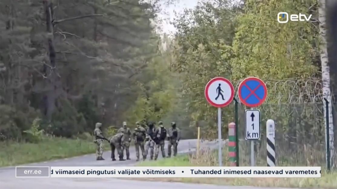 NATO state Estonia dramatically closed a section of its border with Russia at Saatse Saapa - or Saatse Boot - after a sudden surge of unidentified armed groups were seen spotted close to the frontier.