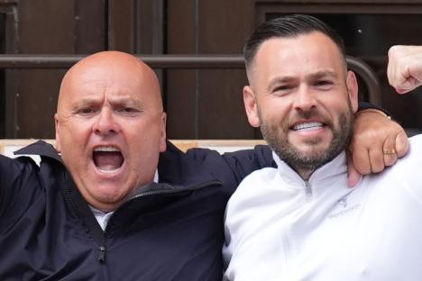 An image collage containing 1 images, Image 1 shows Frederick Doe and his father outside Oxford Crown Court after sentencing