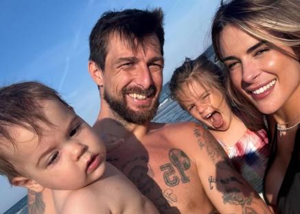 Family selfie at the beach.