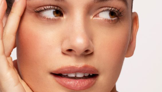 Close-up of a woman's face.