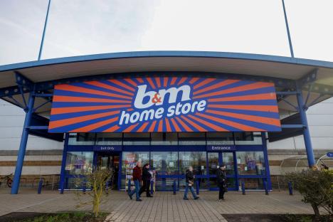 Customers leaving a B&M Home Store.
