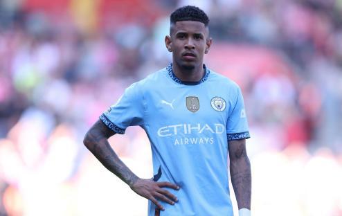 Savinho of Manchester City looking dejected after a soccer match.