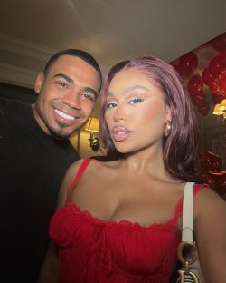 Ella Thomas and Tyrique at a spa.