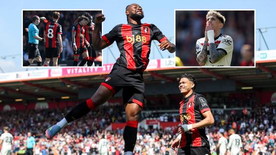 Bournemouth 1 Man Utd 1: Hojlund pokes home 96th-min equaliser as Red Devils finally snatch point against 10-man hosts