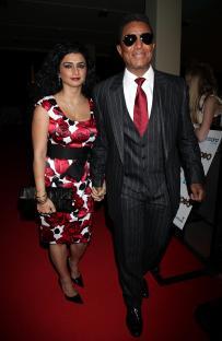 Jermaine Jackson and his wife at the MOBO Awards.