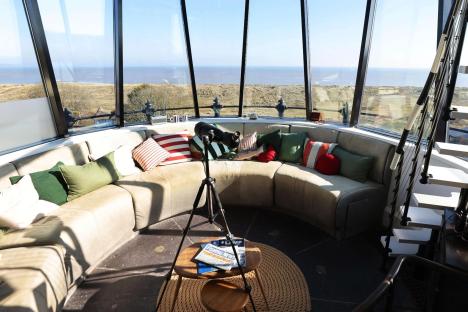 Lighthouse transformed into Captain Birds Eye’s home with freezer full of fish fingers – and you can stay there